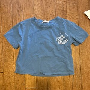 Blue Kids T-Shirt with Wave Design